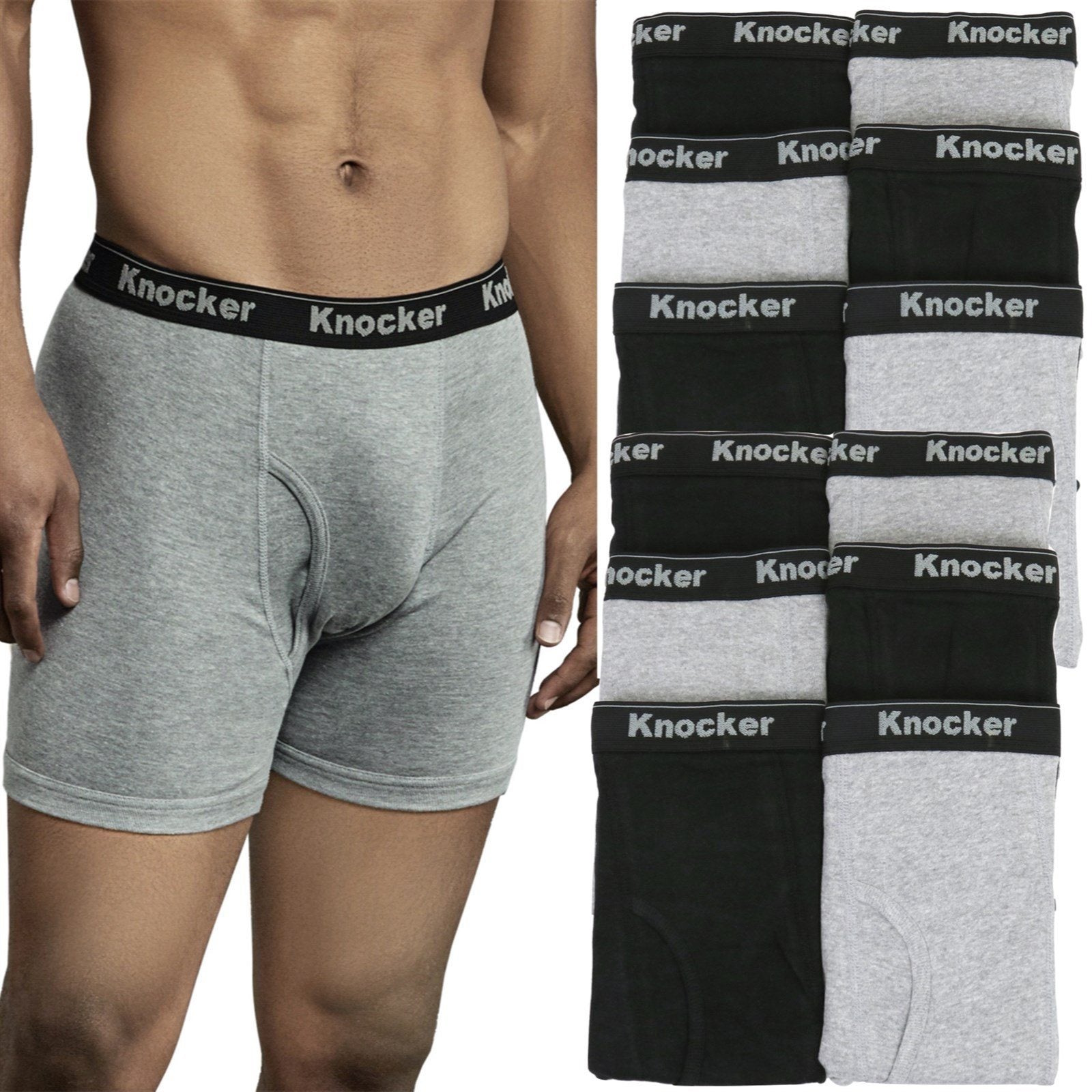 6-Pack: Men's Value Pack of Cotton Boxer Briefs Men's Bottoms - DailySale