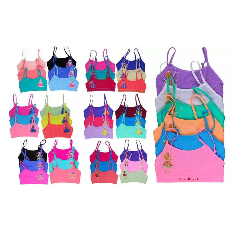 6-Pack: Mystery Girls' Training Bras Tops Women's Clothing Spaghetti Strap Cami S - DailySale