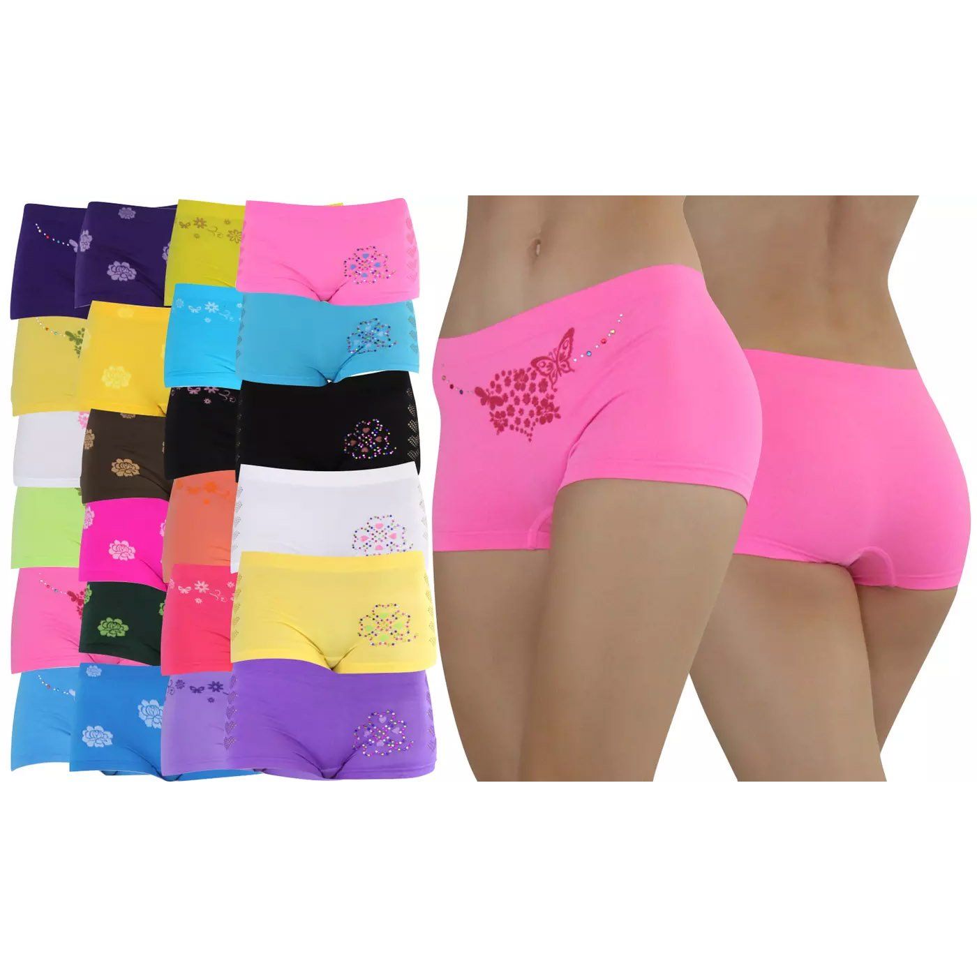 6-Pack: Mystery Women's Microfiber Boyshorts Women's Clothing - DailySale