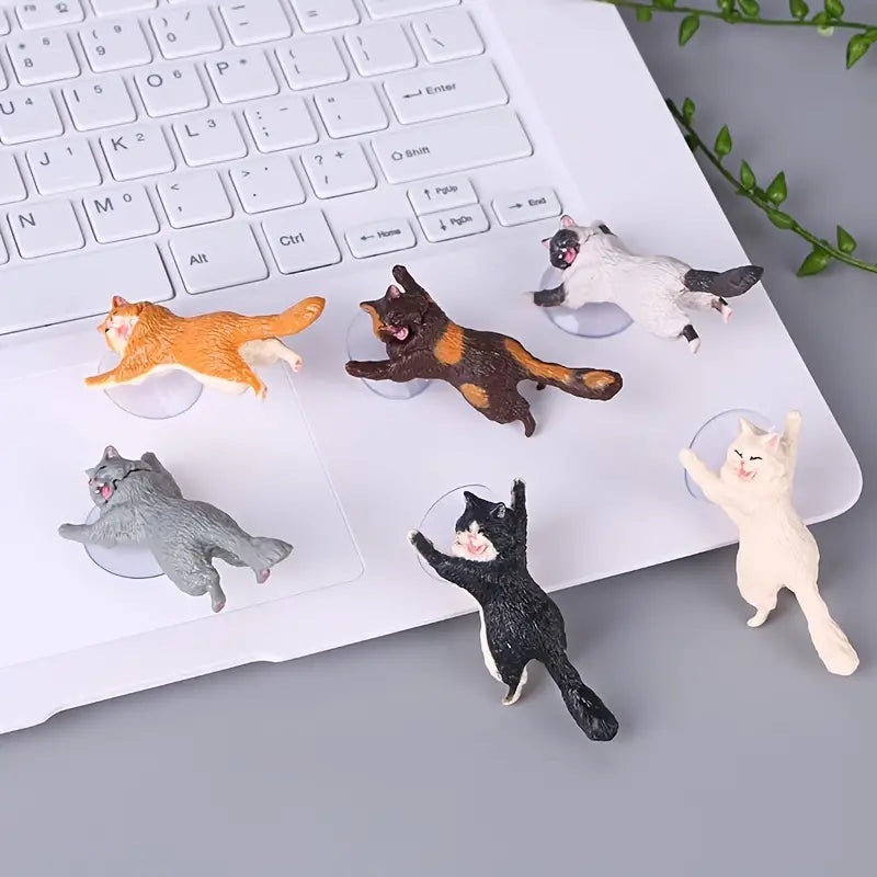 6-Pack: Portable Universal Cute Cat Cell Phone Holder Mobile Accessories - DailySale