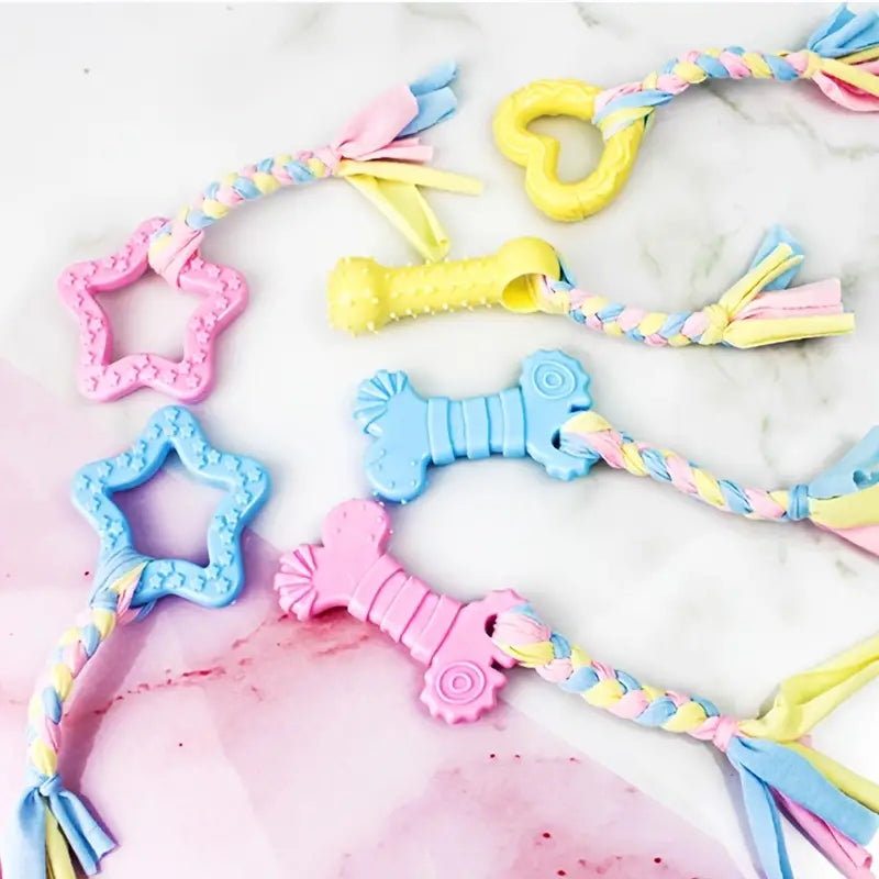 6-Pack: Puppy Teething Chew Toys with Interactive Ropes Pet Supplies - DailySale