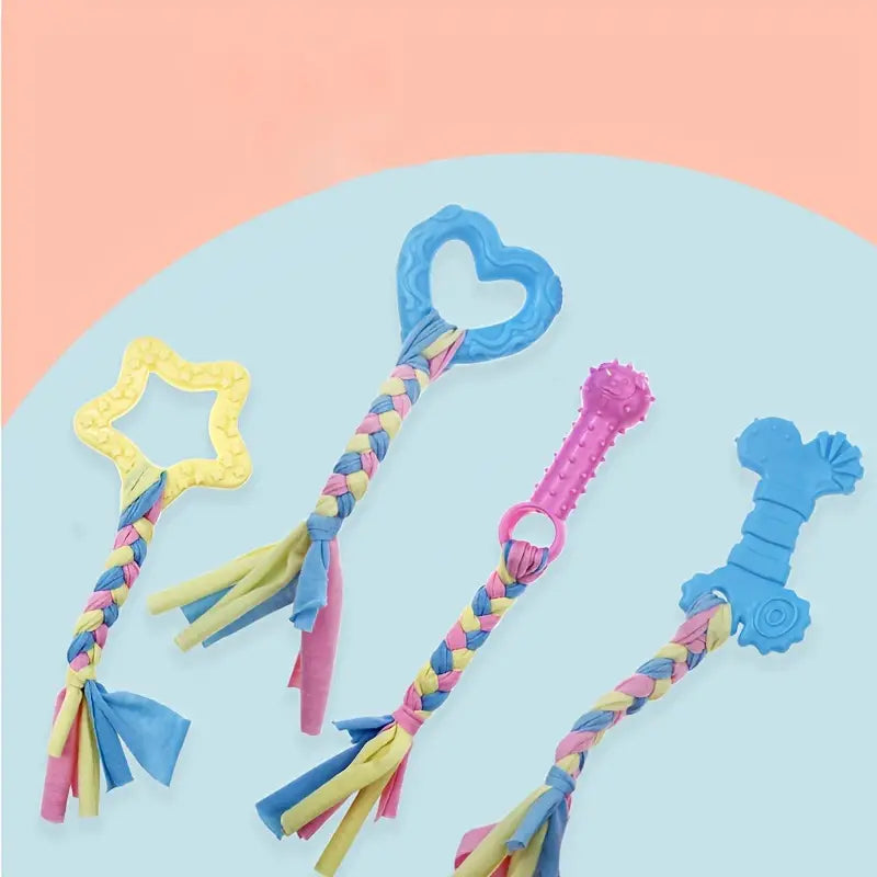 6-Pack: Puppy Teething Chew Toys with Interactive Ropes Pet Supplies - DailySale