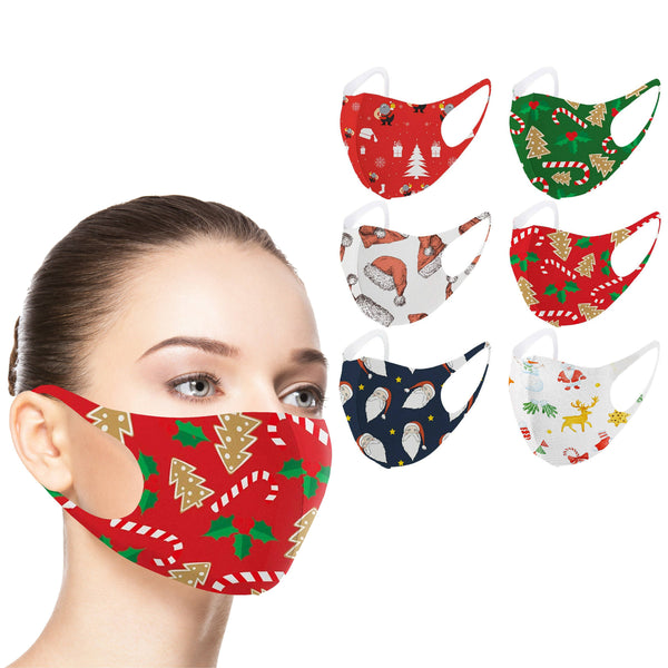 6-Pack: Reusable Holiday-Themed Face Masks Face Masks & PPE Set 1 - DailySale