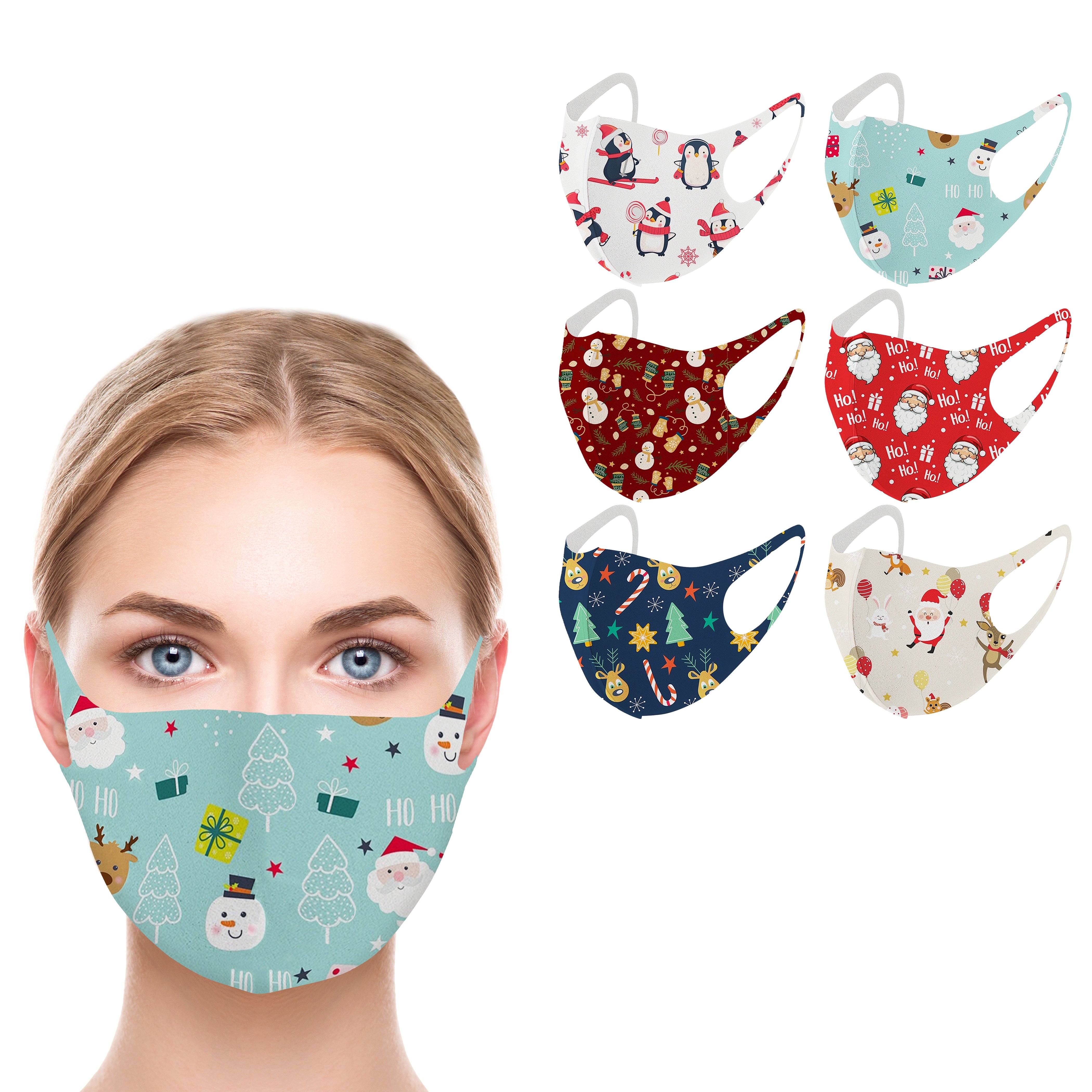 6-Pack: Reusable Holiday-Themed Face Masks Face Masks & PPE Set 3 - DailySale