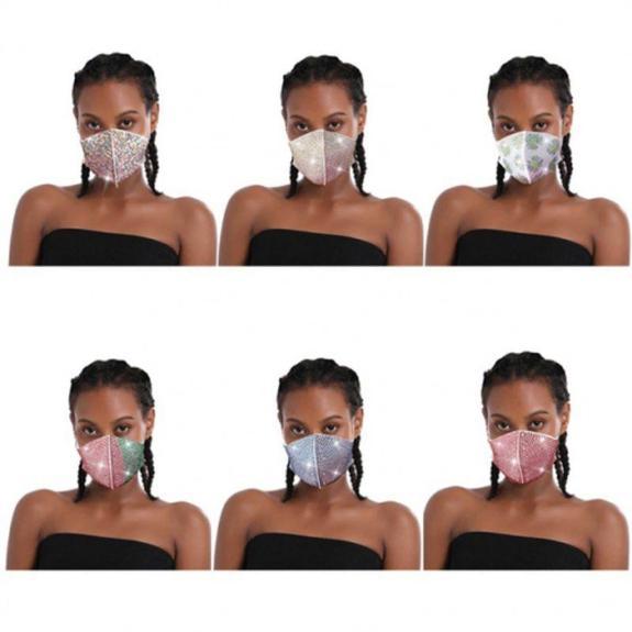 6-Pack: Rhinestone Summer Bling Face Mask Face Masks & PPE - DailySale