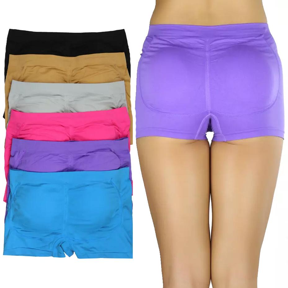 6-Pack: Seamless Enhancing Bootylicious Padded Boyshort Underwear Women's Clothing - DailySale