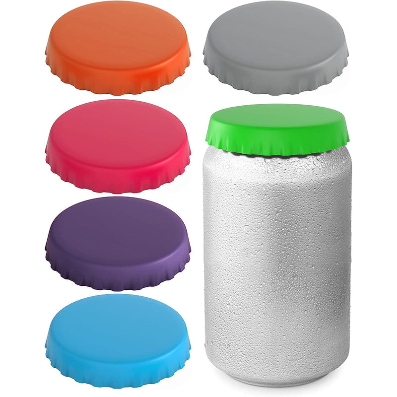 6-Pack: Silicone Can Lids Fits Standard Soda Cans Kitchen Tools & Gadgets Assorted - DailySale