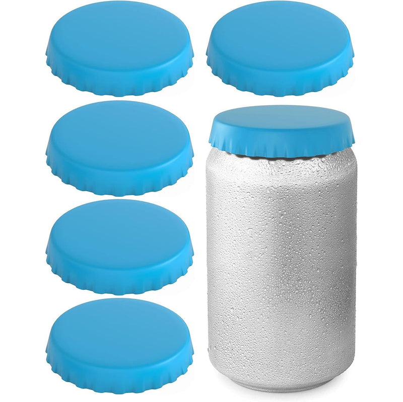 6-Pack: Silicone Can Lids Fits Standard Soda Cans Kitchen Tools & Gadgets Blue - DailySale