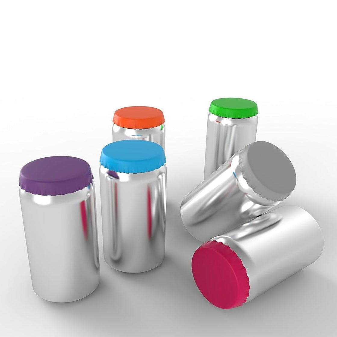 6-Pack: Silicone Can Lids Fits Standard Soda Cans