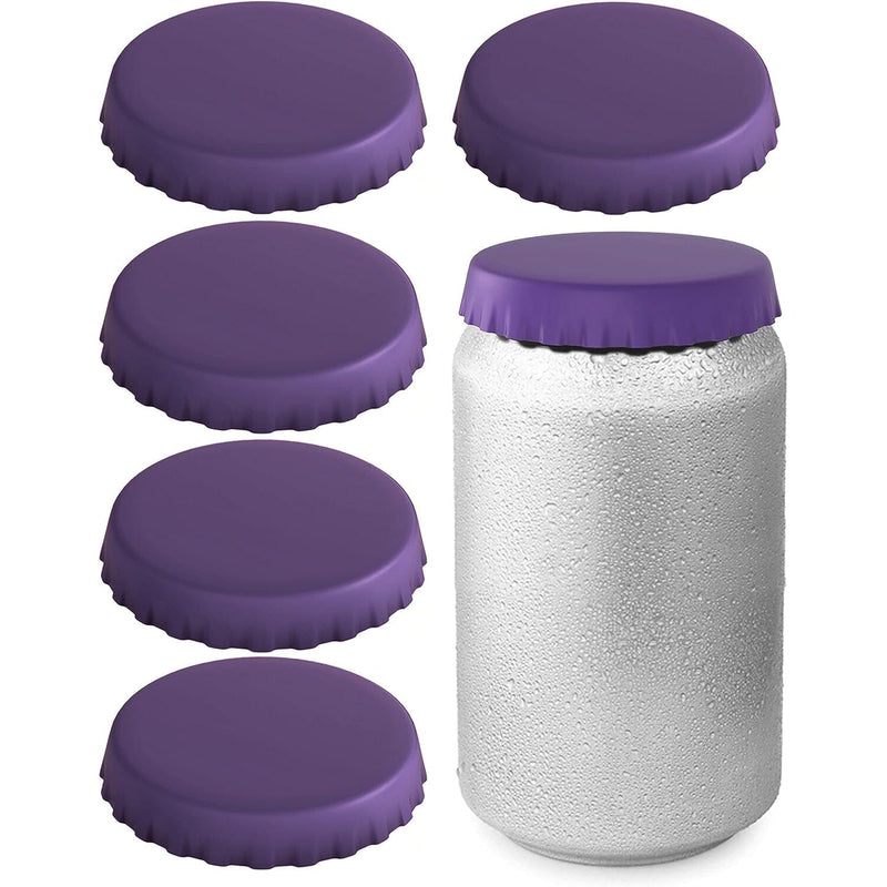 6-Pack: Silicone Can Lids Fits Standard Soda Cans Kitchen Tools & Gadgets Purple - DailySale