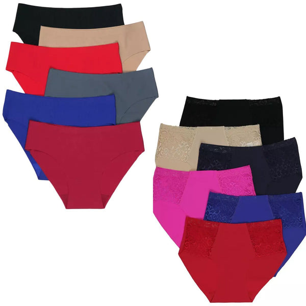 6-Pack: Silky Smooth No Panty Line Assorted Underwear Women's Clothing - DailySale