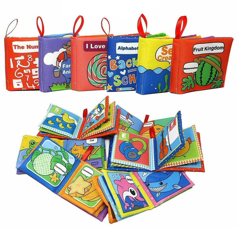 6-Pack: Smart Novelty Soft Cloth Books Baby - DailySale