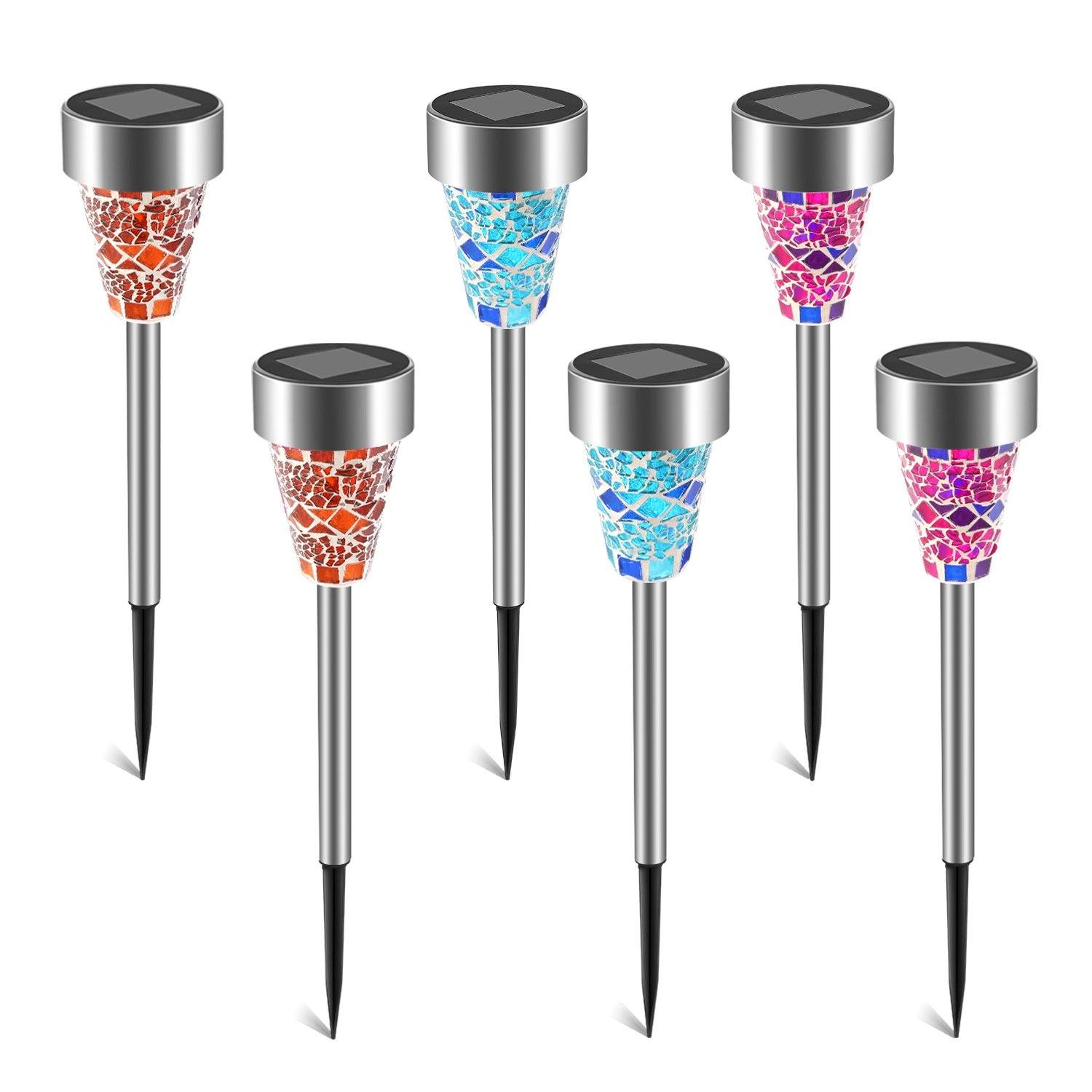 6-Pack: Solar Garden Lights IP44 Water Resistant Outdoor Lighting - DailySale