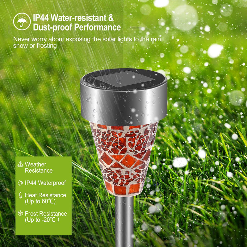 6-Pack: Solar Garden Lights IP44 Water Resistant Outdoor Lighting - DailySale