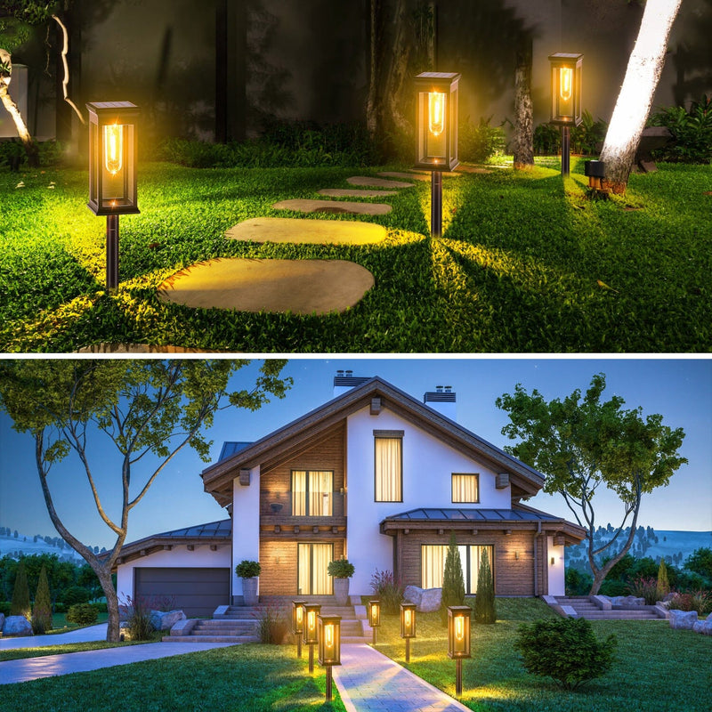 6-Pack: Solar Powered Stake Light IP65 Waterproof Auto On Off Outdoor Lighting - DailySale