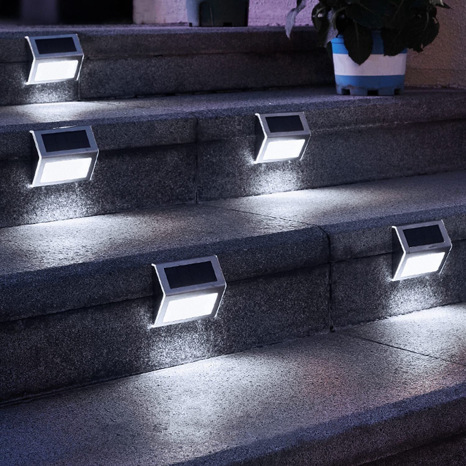 6-Pack: Solar Step Lights Outdoor Lighting - DailySale