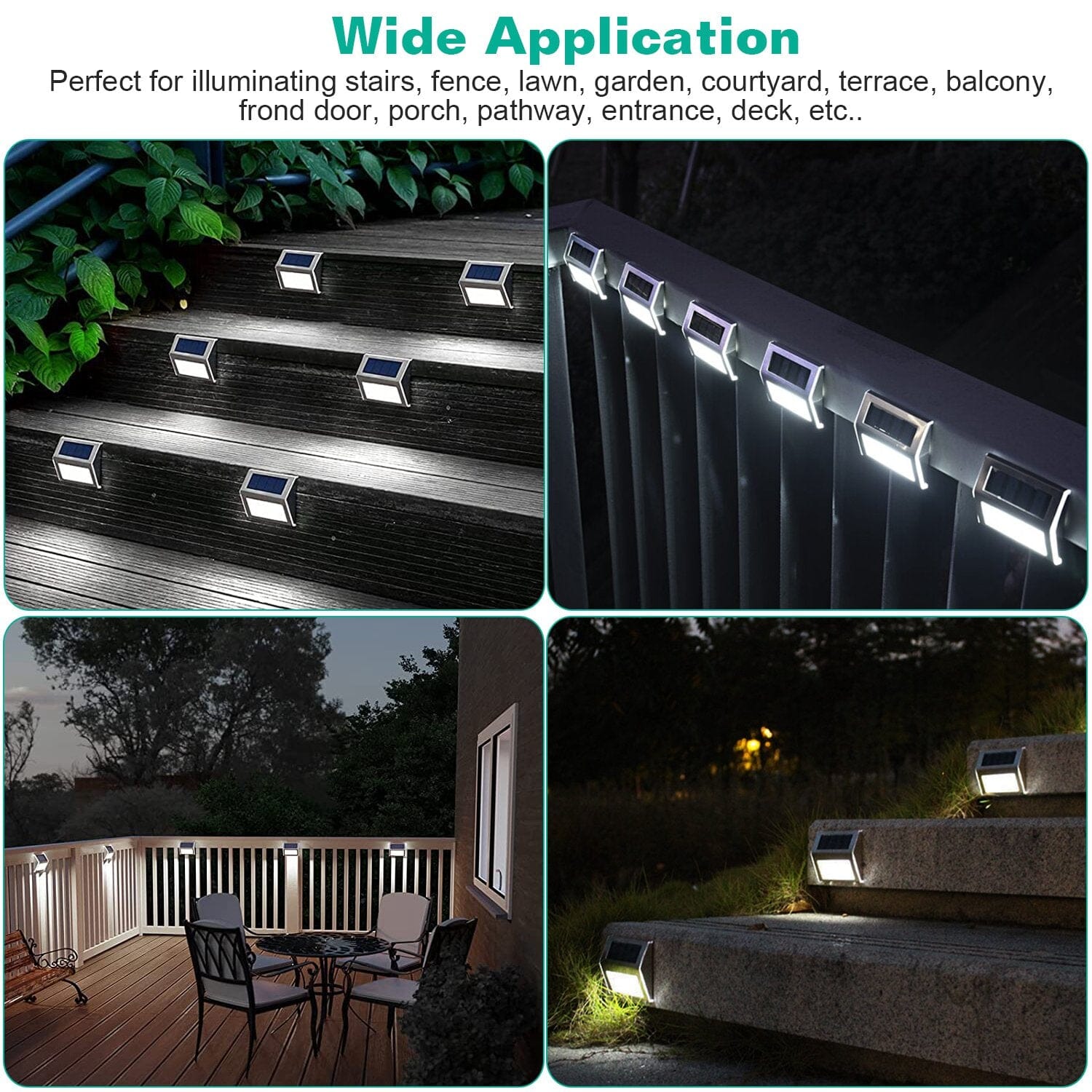 6-Pack: Solar Step Lights Outdoor Lighting - DailySale