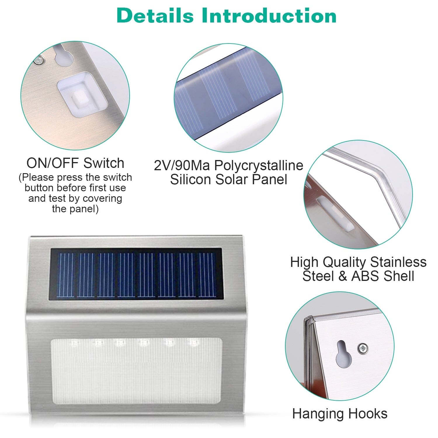 6-Pack: Solar Step Lights Outdoor Lighting - DailySale