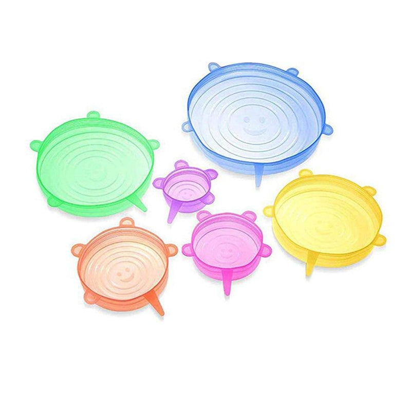 6-Pack: Stretchable Silicone Cover Lids Kitchen Essentials - DailySale