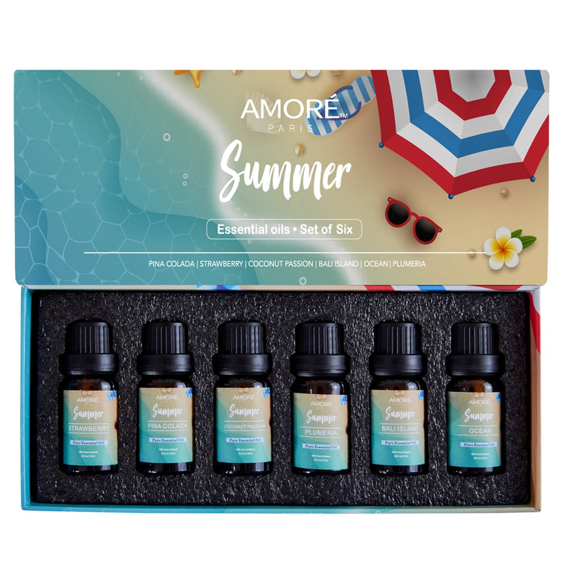 6-Pack: Summer Vibe Fresh Scented Aromatherapy Essential Oil For Diffusers Humidifiers Wellness - DailySale