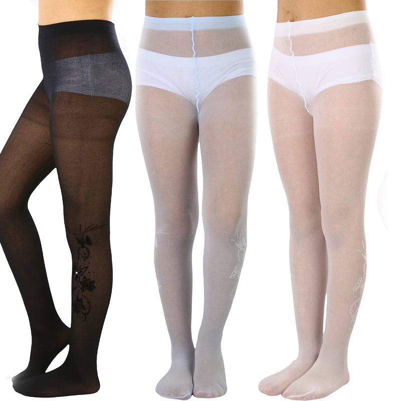 Women's Control Top Sheer Full Footed Panty Hose Hosiery Stockings –  ToBeInStyle