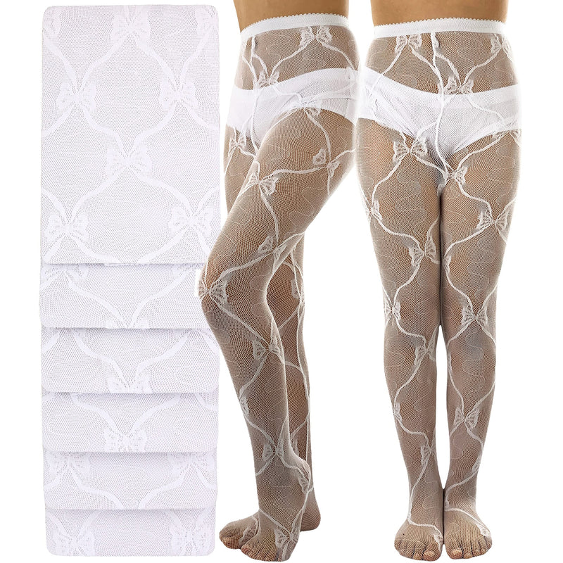 6-Pack: ToBeInStyle Girl's Butterfly Lace Pantyhose