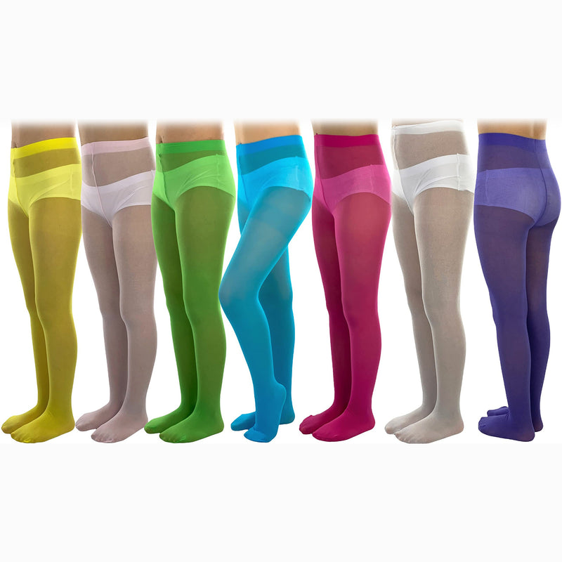 Ladies Womens Coloured Fashion Opaque Tights Pantyhose 6 Bright Solid Colors