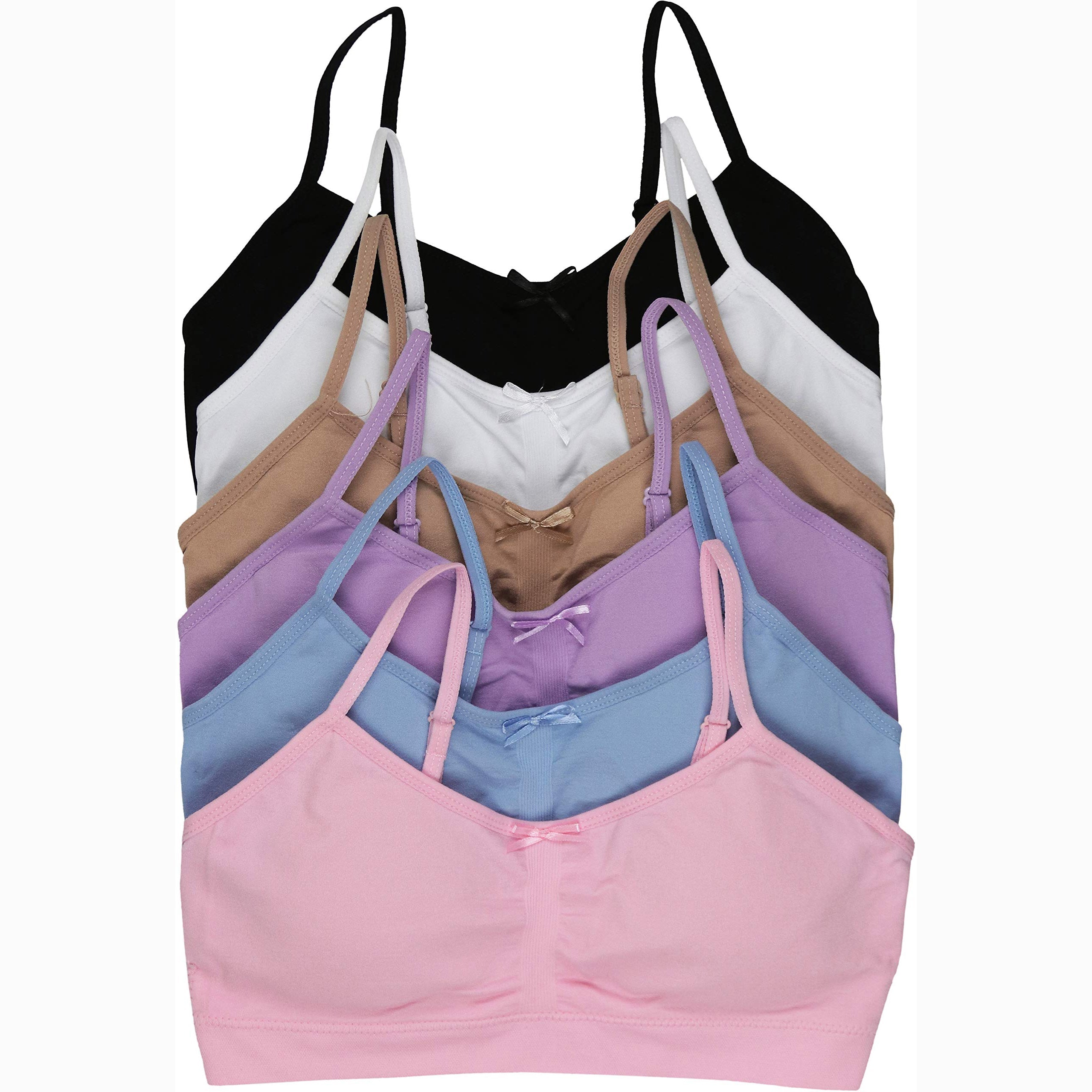 6-Pack: ToBeInStyle Girls' Soft Pastel Training Bras Kids' Clothing S/M - DailySale