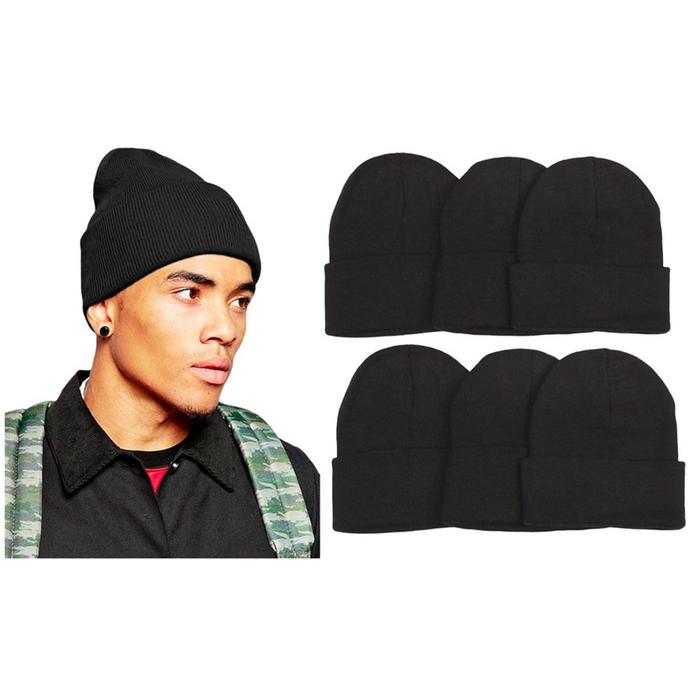 6-Pack: ToBeInStyle Unisex Warm Double-Layered Beanies