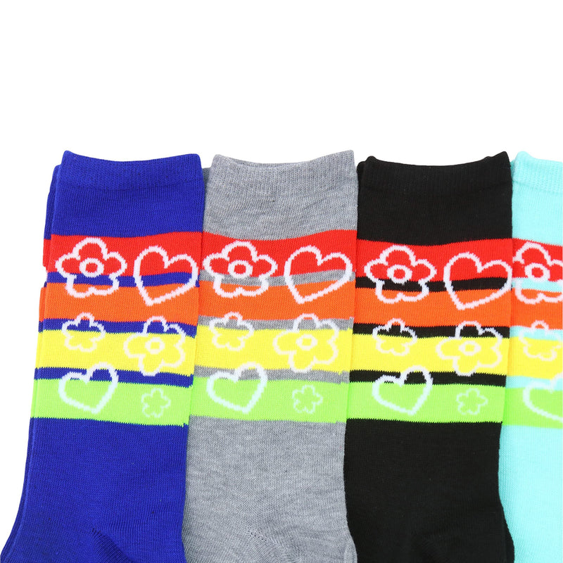 6-Pack: ToBeInStyle Women's Fashion Printed Crew Socks