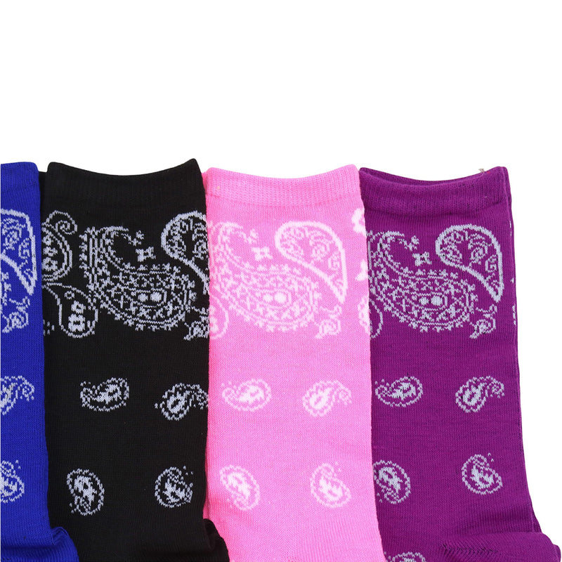 6-Pack: ToBeInStyle Women's Fashion Printed Crew Socks