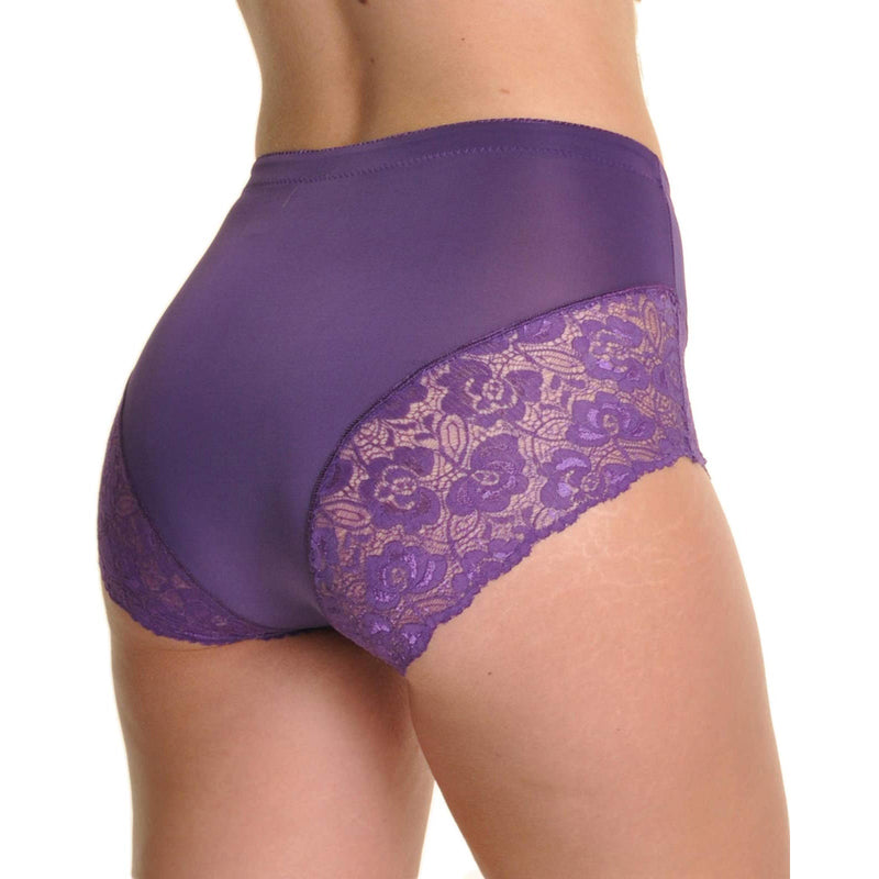 6-Pack: ToBeInStyle Women's High Rise Lace Leg Briefs