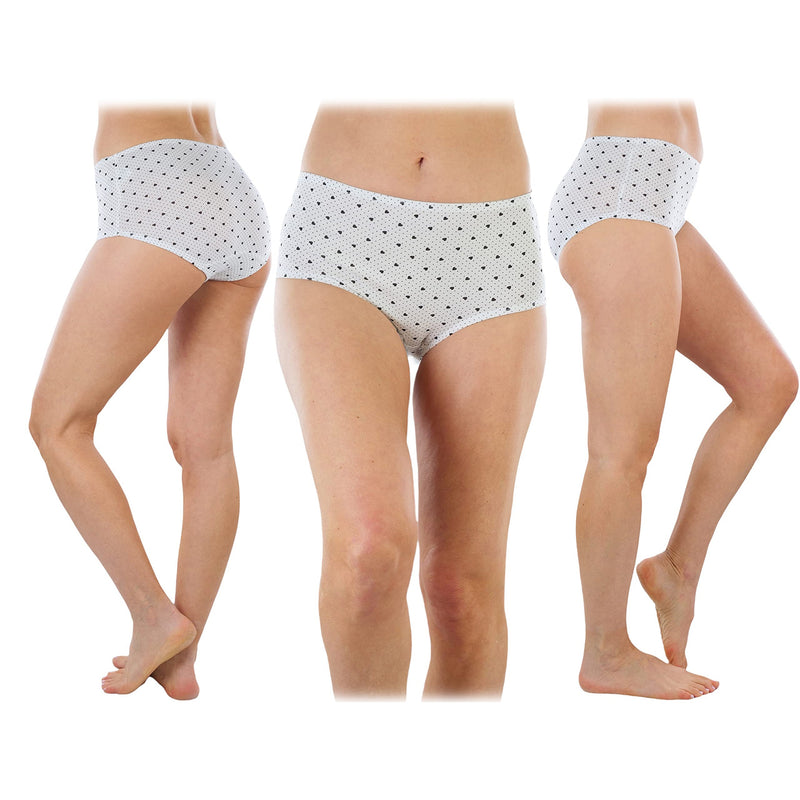 Women's Pack of 6 High-Rise Solid and Prints Assorted Girdle Panties –  ToBeInStyle