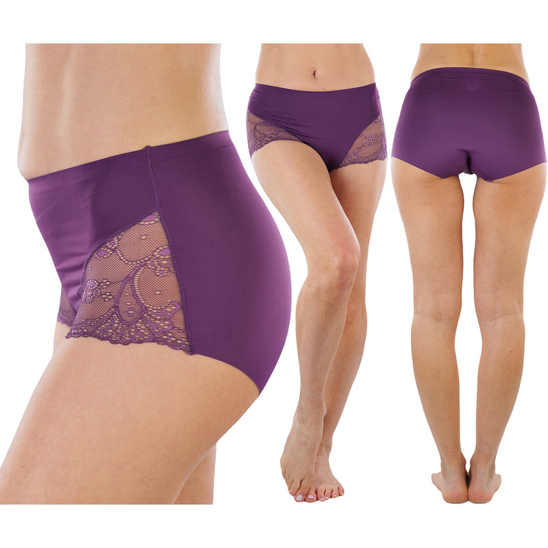 ToBeInStyle Women's 6 Pack Laser-Cut Tummy Control Panties