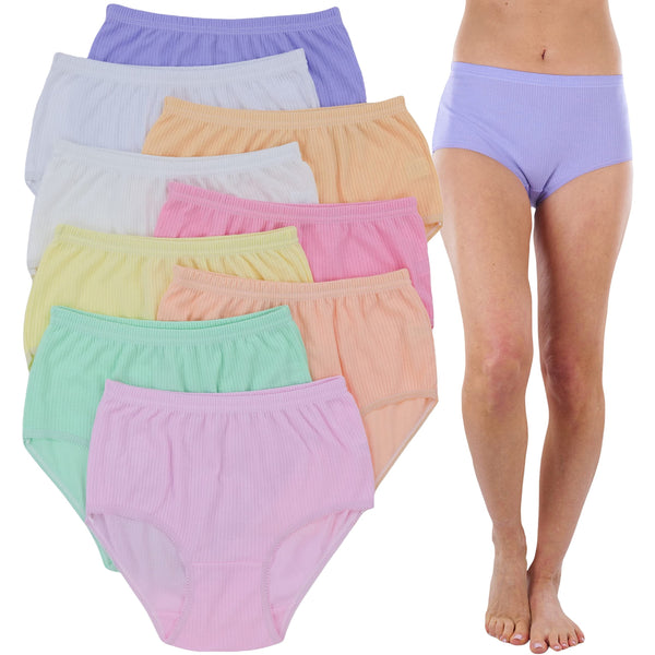 6-Pack: ToBeInStyle Women's High Waisted Subtle Ribbed Pastel Gridle Panties Women's Swimwear & Lingerie - DailySale
