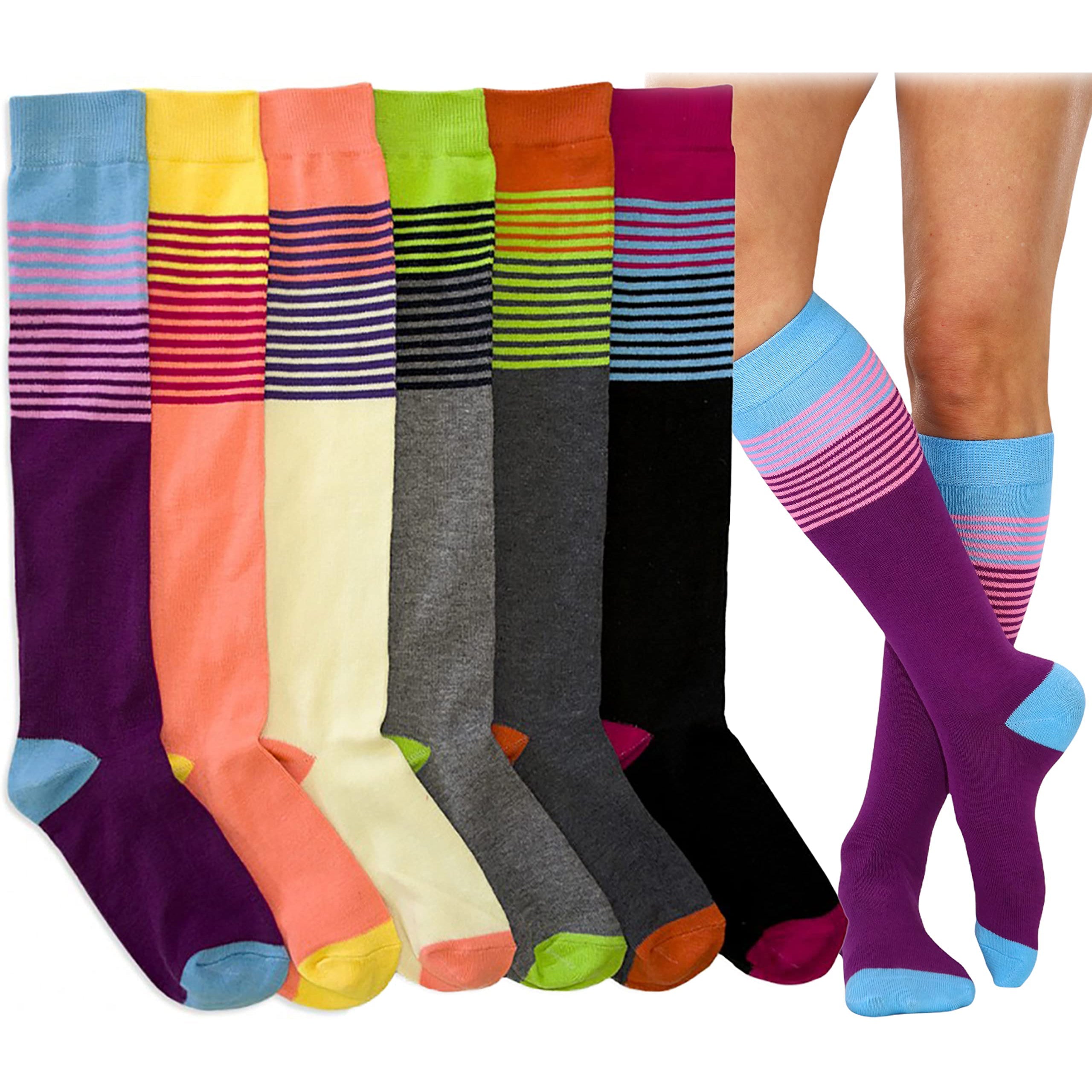 6-Pack: ToBeInStyle Women's Knee High Socks Women's Shoes & Accessories Horizon - DailySale