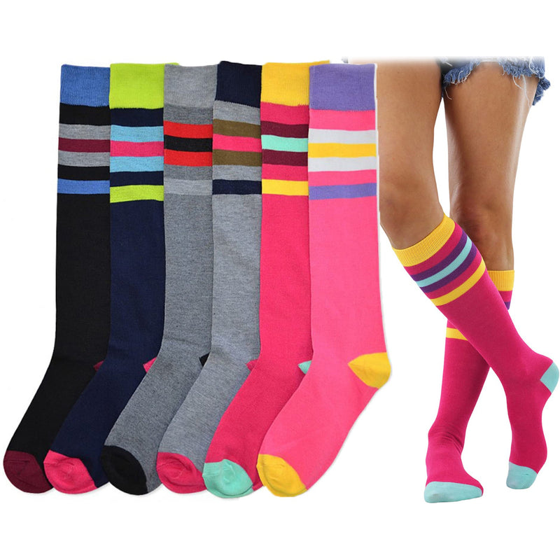 6-Pack: ToBeInStyle Women's Knee High Socks Women's Shoes & Accessories Peace - DailySale