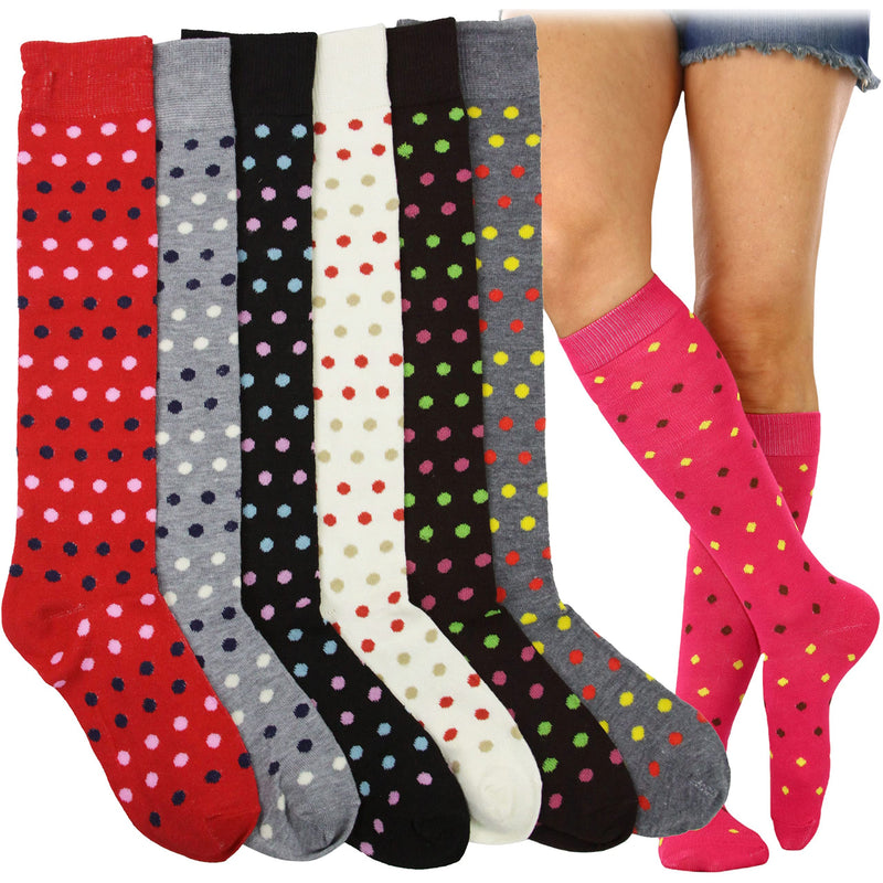 6-Pack: ToBeInStyle Women's Knee High Socks Women's Shoes & Accessories Polka Dot - DailySale