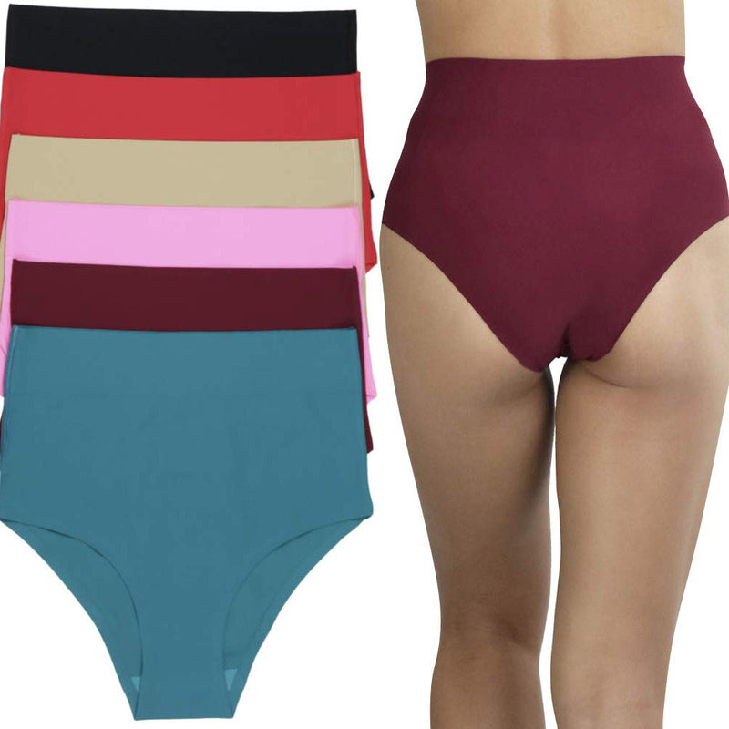 6-Pack: ToBeInStyle Women's Laser Cut High Waisted Panties Women's Swimwear & Lingerie S - DailySale