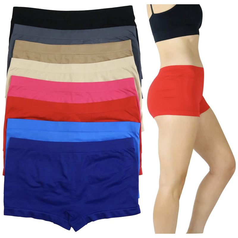6-Pack: ToBeInStyle Women's Stretch Microfiber Cheeky Boyshort Panties Women's Swimwear & Lingerie - DailySale