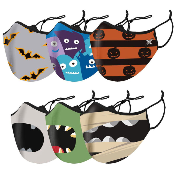6-Pack: Two-Layer Reusable Halloween Kids Face Mask With Adjustable Earloop Face Masks & PPE - DailySale