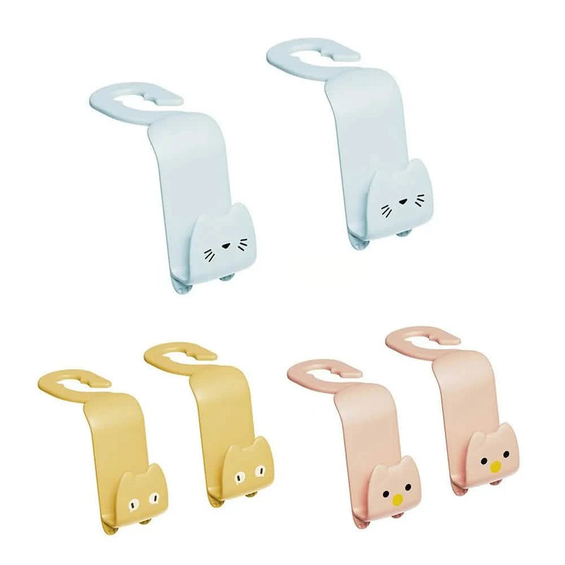6-Pack: Universal Car Seat Hanger Hooks Cute Cartoon Double-hook Automotive - DailySale
