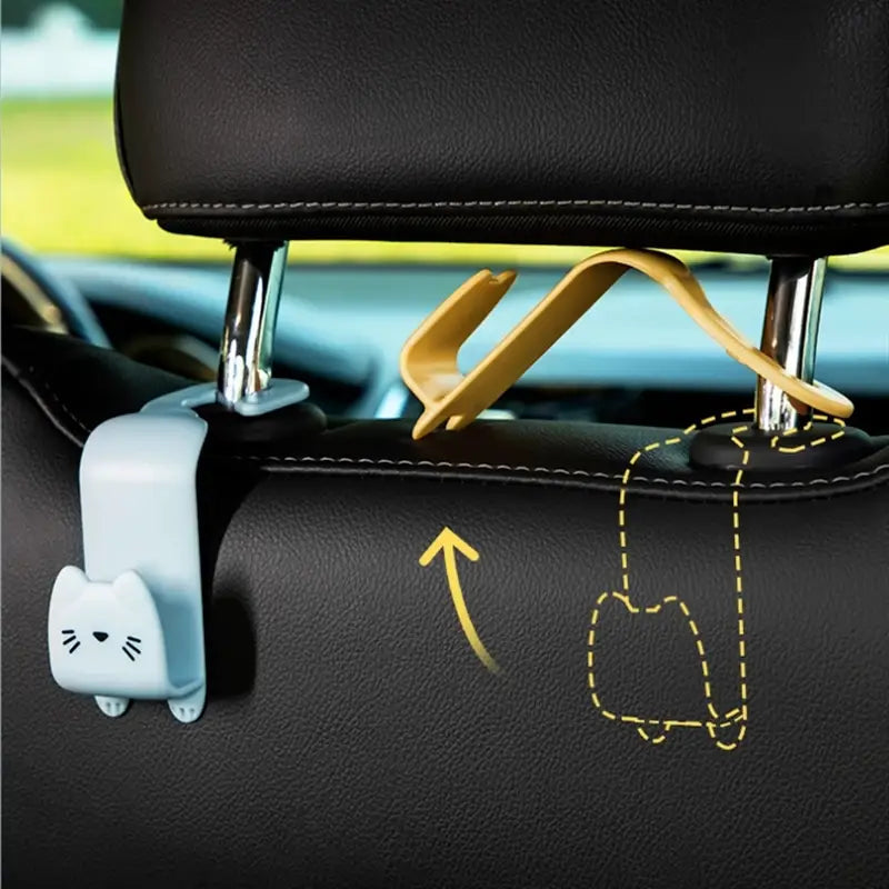 6-Pack: Universal Car Seat Hanger Hooks Cute Cartoon Double-hook Automotive - DailySale
