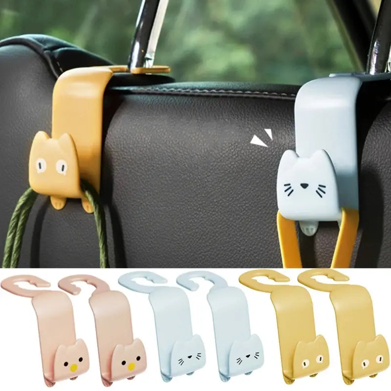 6-Pack: Universal Car Seat Hanger Hooks Cute Cartoon Double-hook Automotive - DailySale