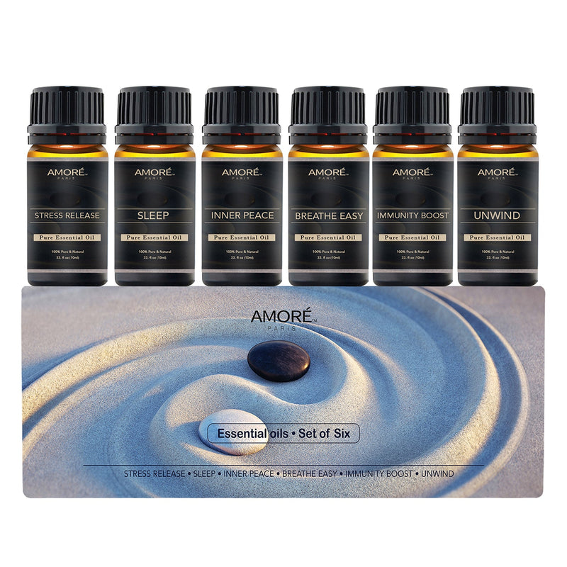 6-Pack: Well-Being Yoga Aromatherapy Essential Oil Gift Set Wellness - DailySale
