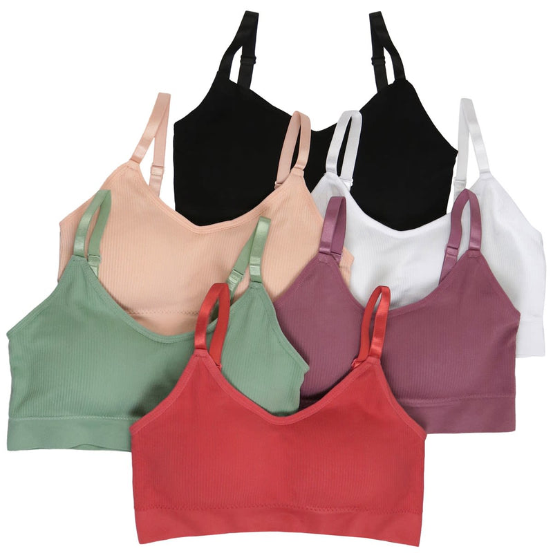 6-Pack: Wire-Free Bralette With Adjustable Straps Women's Clothing S/M - DailySale