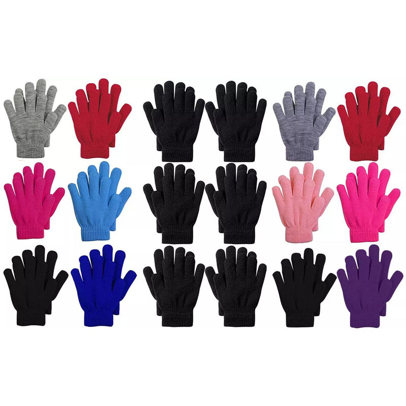 6-Pack: Women's Acrylic Warm Everyday Winter Assorted Gloves Women's Accessories - DailySale