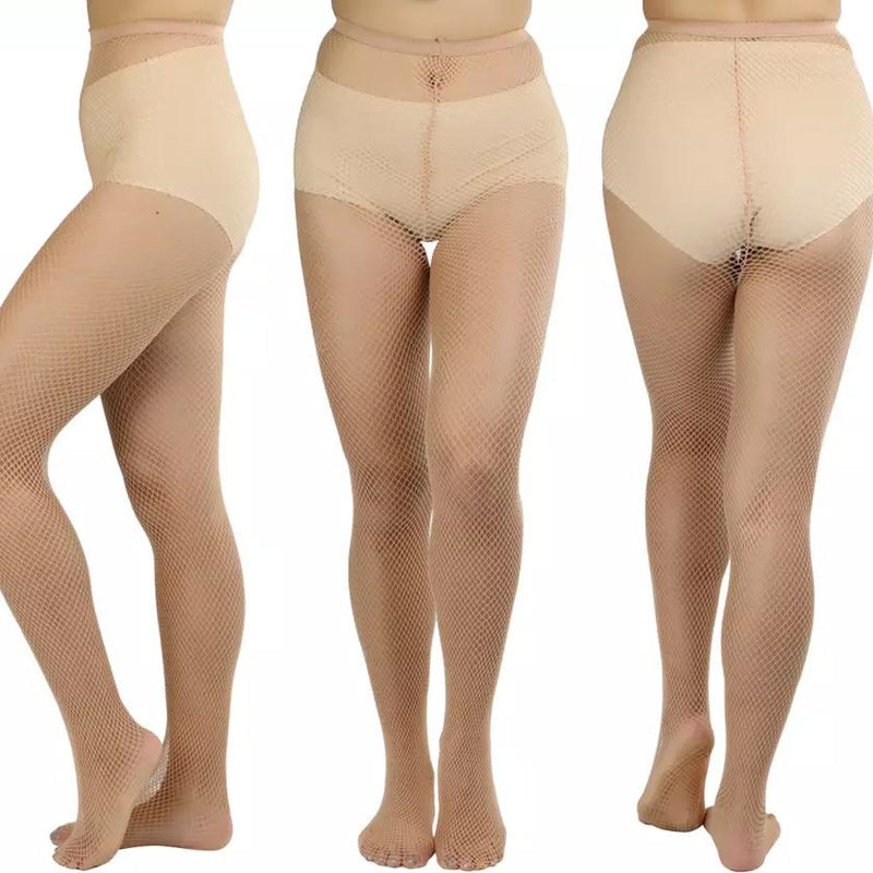 6-Pack: Women's Assorted Fishnet Sheer Microfiber Net Pantyhose Women's Clothing Beige Regular - DailySale