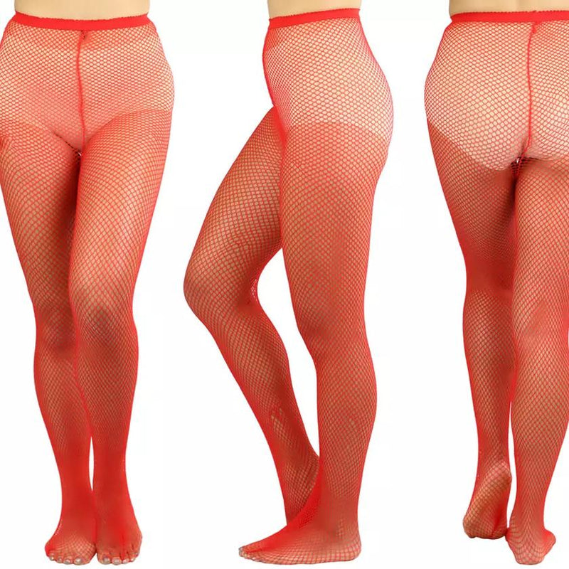 6-Pack: Women's Assorted Fishnet Sheer Microfiber Net Pantyhose Women's Clothing Red Regular - DailySale