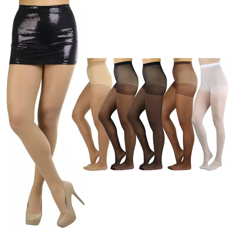 6-Pack: Women's Assorted Sheer Support Toe Pantyhose Women's Clothing Assorted - DailySale